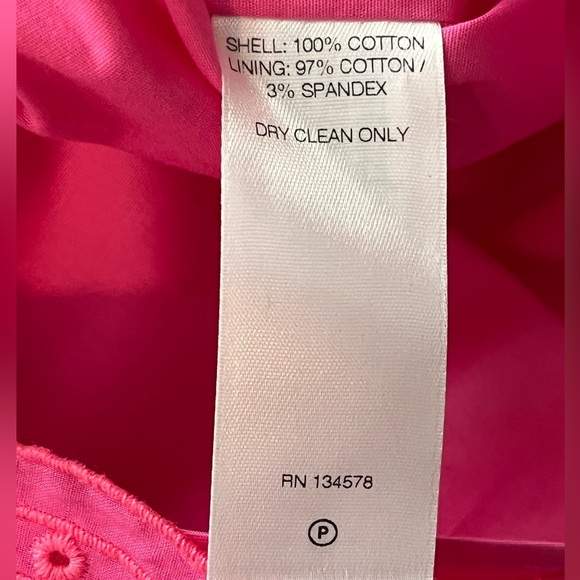 New Vineyard Vines Fish Eyelet Strapless Pink Dress - Picture 5 of 6